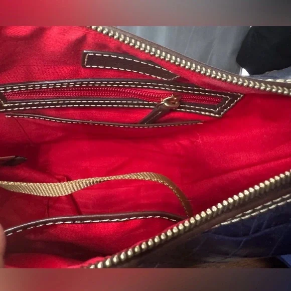 Dooney & Bourke Blue Croc-Embossed Shoulder Bag - Picture 5 of 7